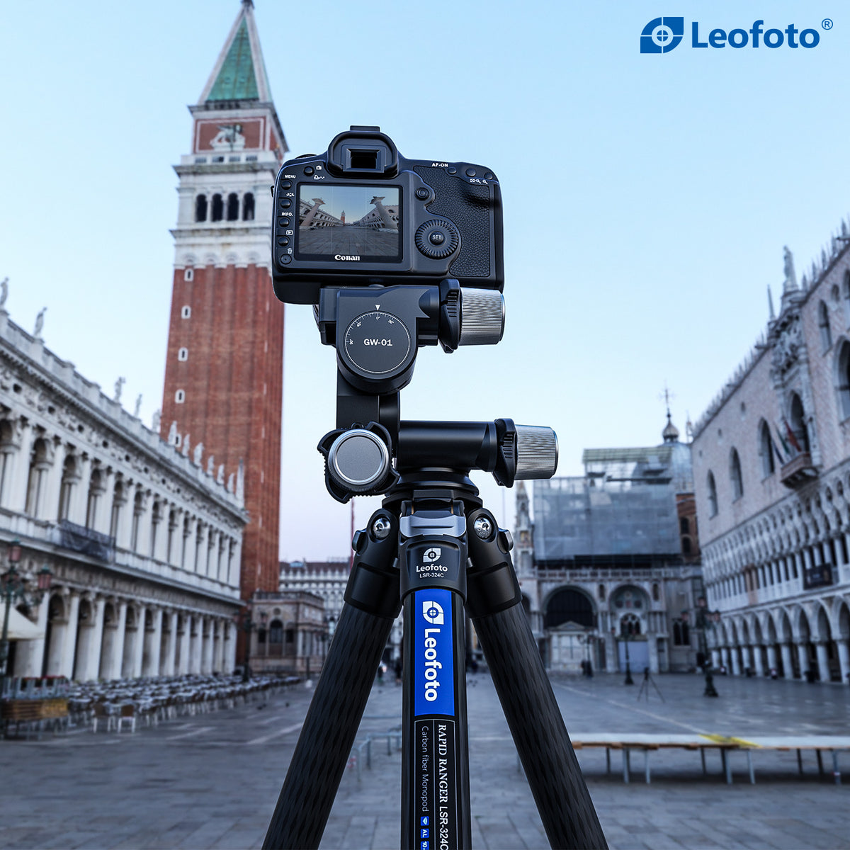 Leofoto GW-01 3-Way Geared Head with QR Plate