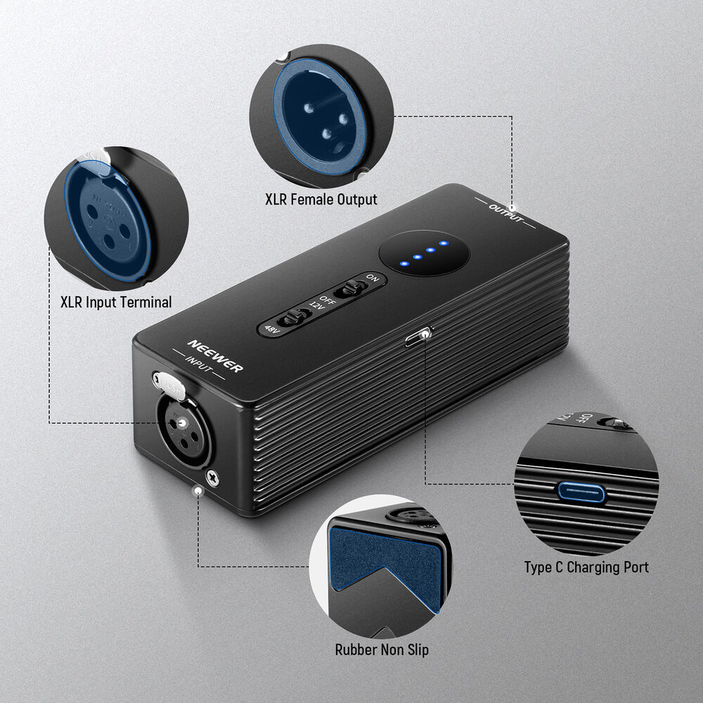 NEEWER PP1 RECHARGEABLE PORTABLE PHANTOM POWER SUPPLY