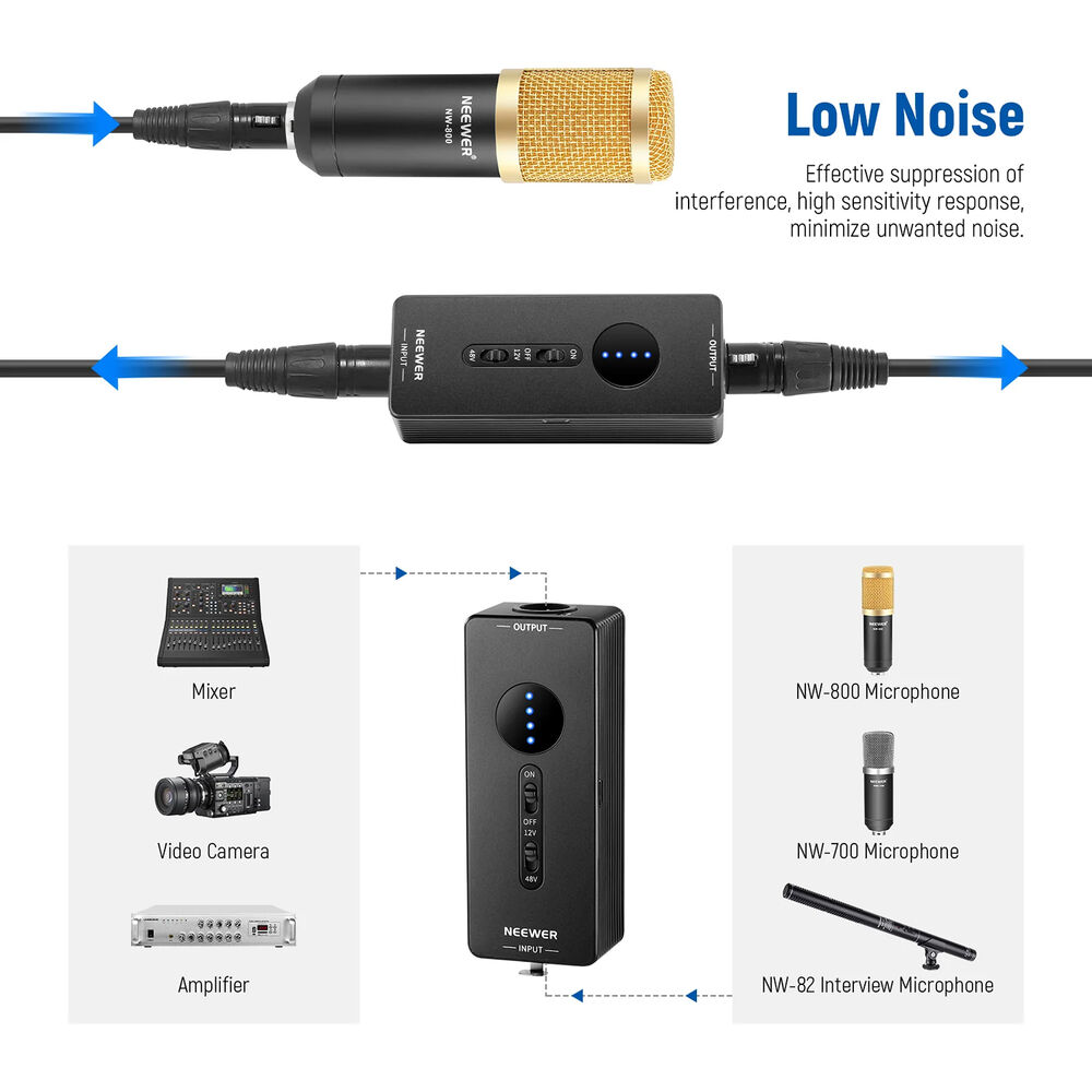 NEEWER PP1 RECHARGEABLE PORTABLE PHANTOM POWER SUPPLY