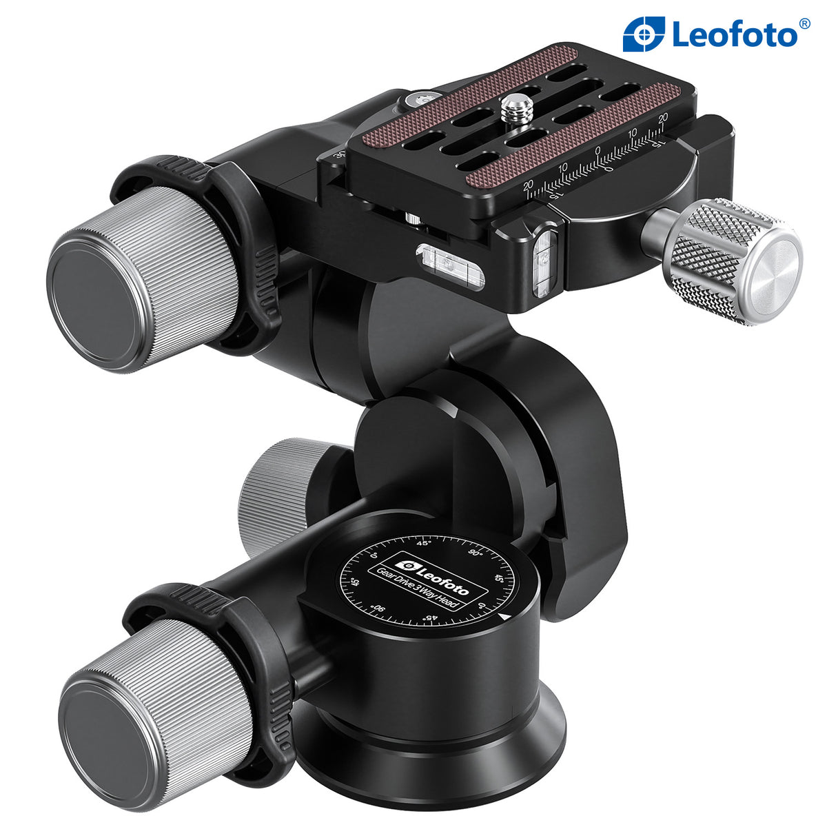 Leofoto GW-01 3-Way Geared Head with QR Plate