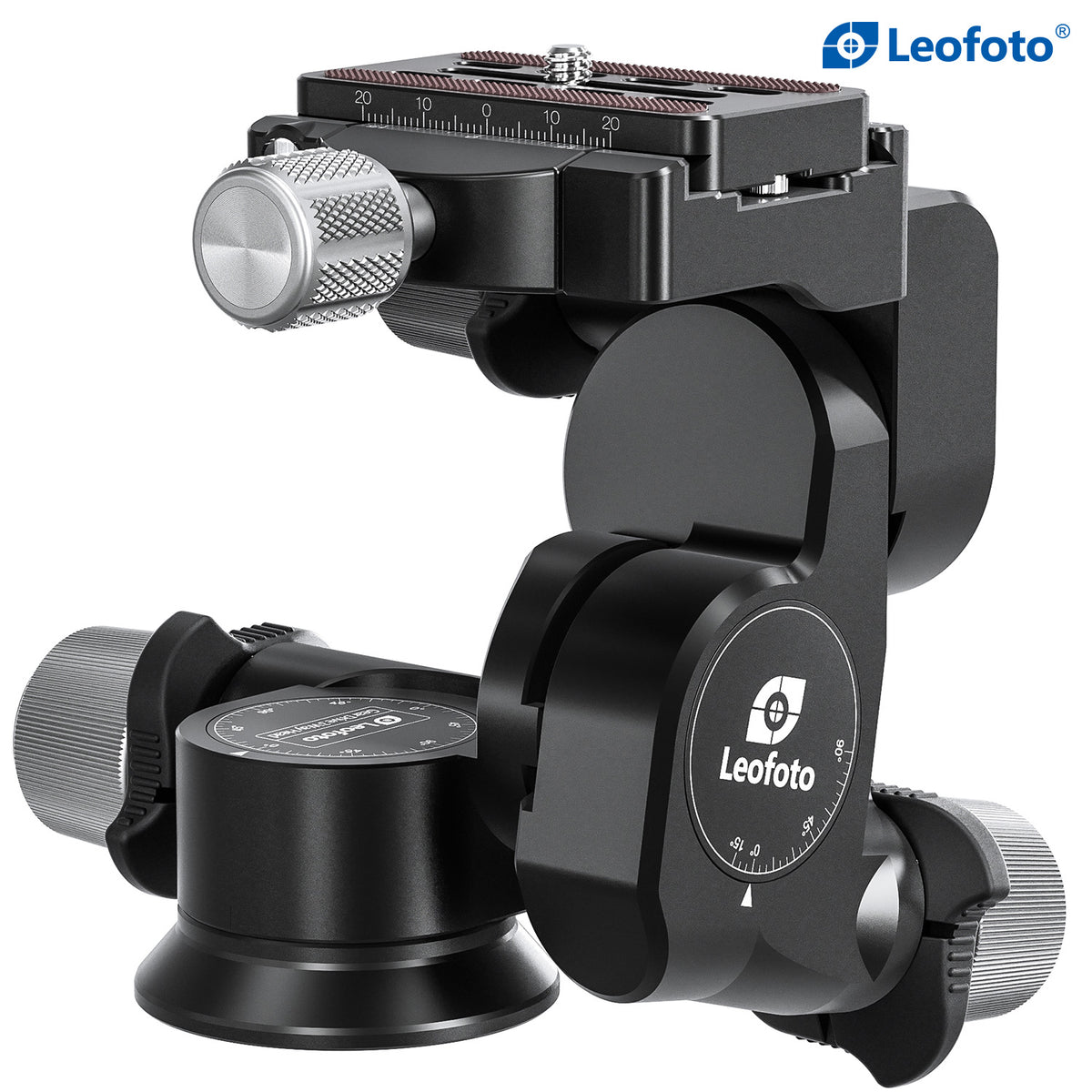 Leofoto GW-01 3-Way Geared Head with QR Plate