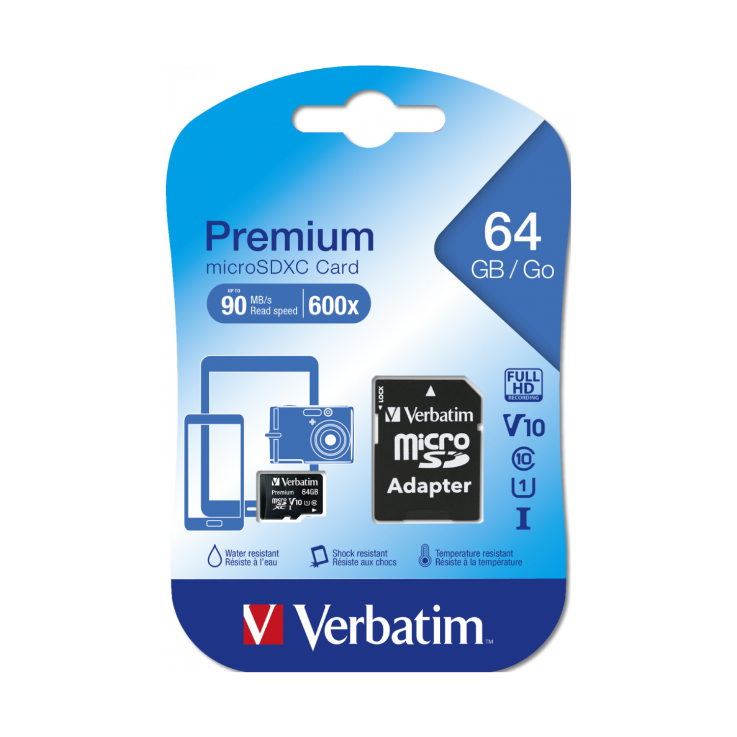 VERBATIM MICRO-SD 64GB CLASSE 10