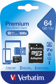 VERBATIM MICRO-SD 64GB CLASSE 10
