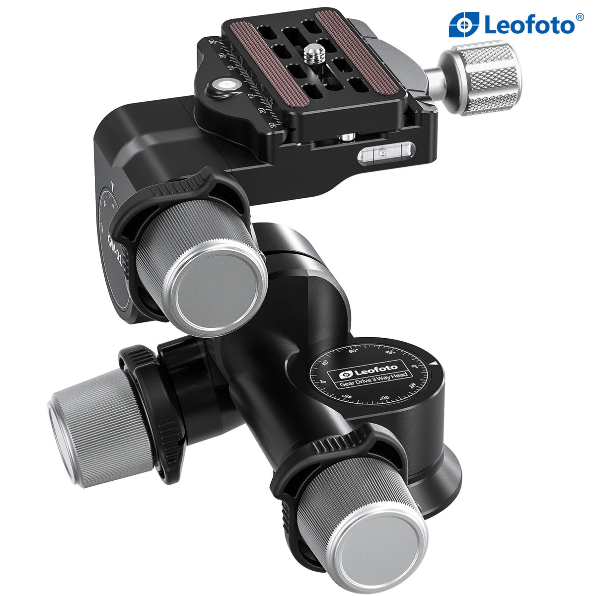 Leofoto GW-01 3-Way Geared Head with QR Plate