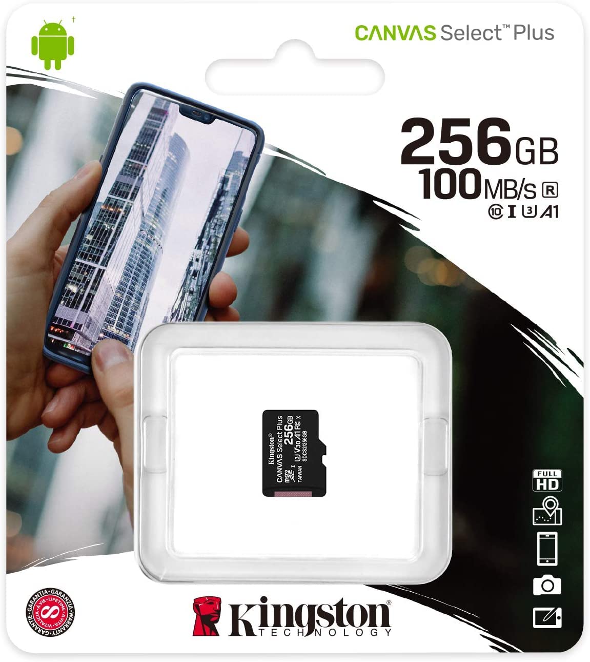 KINGSTON MICRO SD SDCS2/256GB - 128GB CLASSE 10 100MB/S CON ADATTATORE