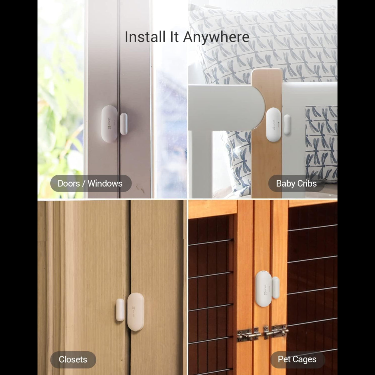 EZVIZ T2C SENSORE APERTURA/CHIUSURA PORTE E FINESTRE PER SISTEMA A3 WIRELESS