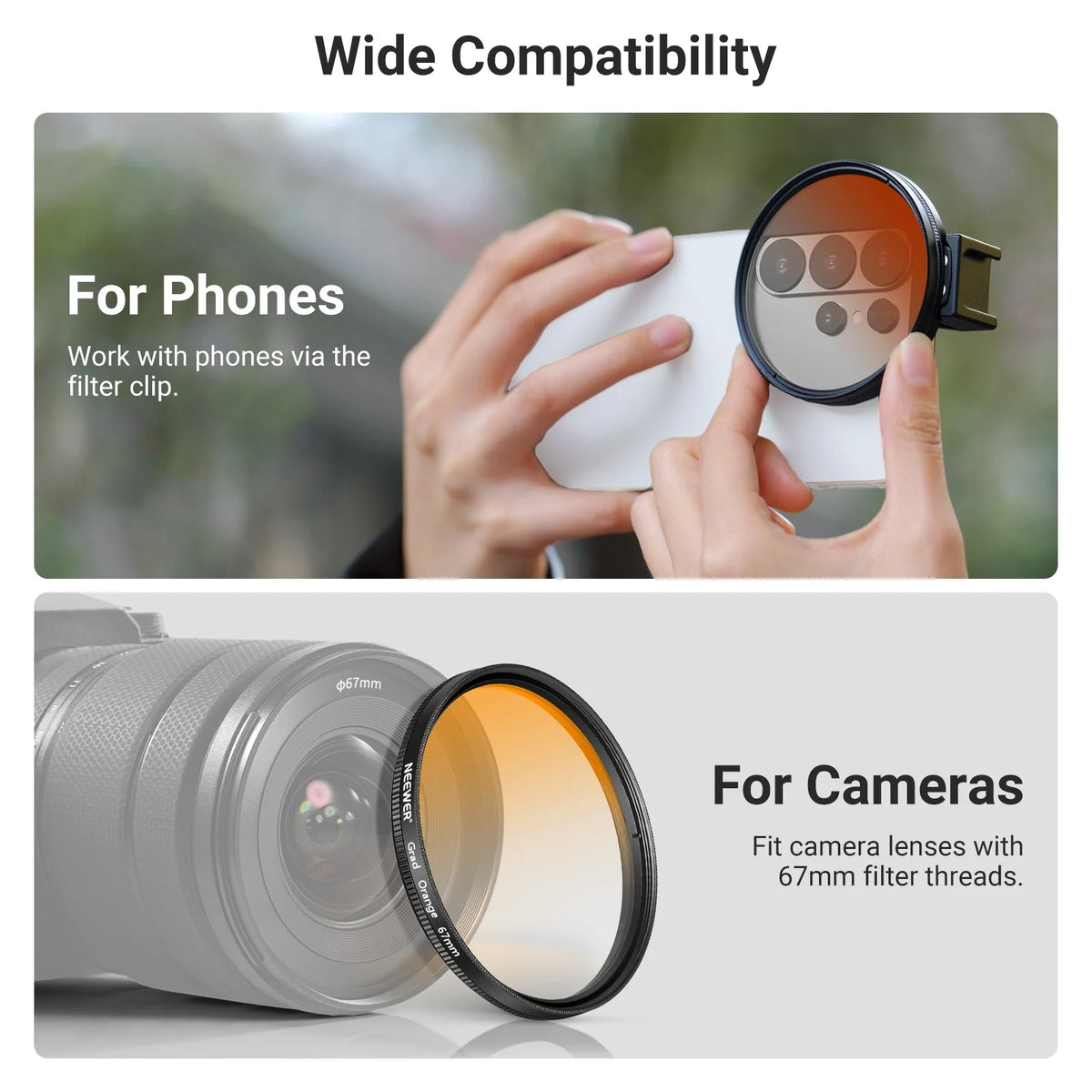 NEEWER 67MM CELLPHONE FILTER KIT