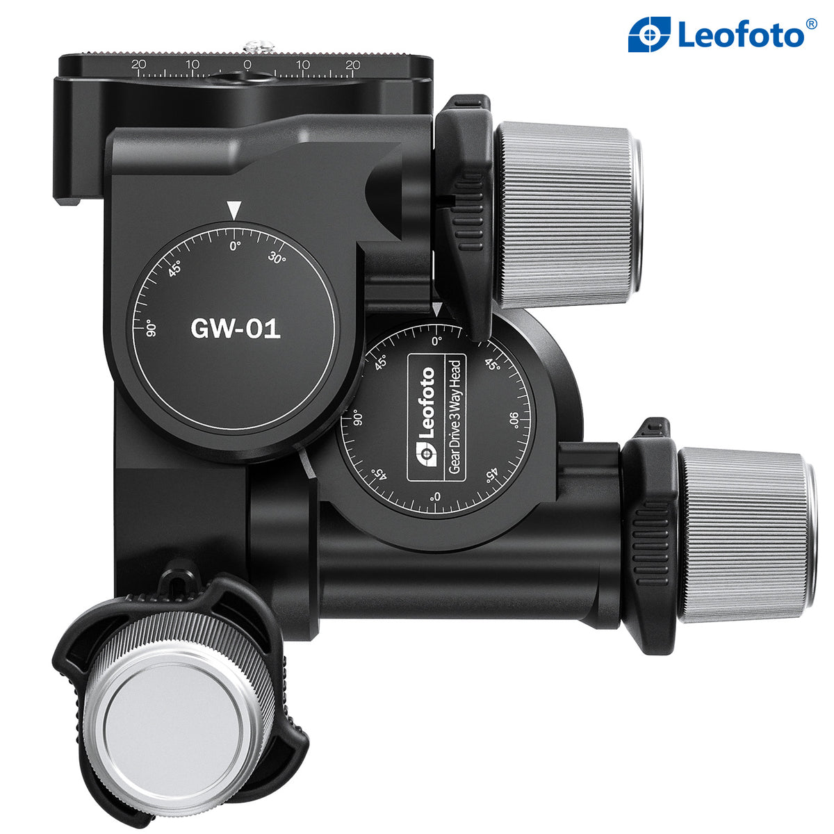 Leofoto GW-01 3-Way Geared Head with QR Plate