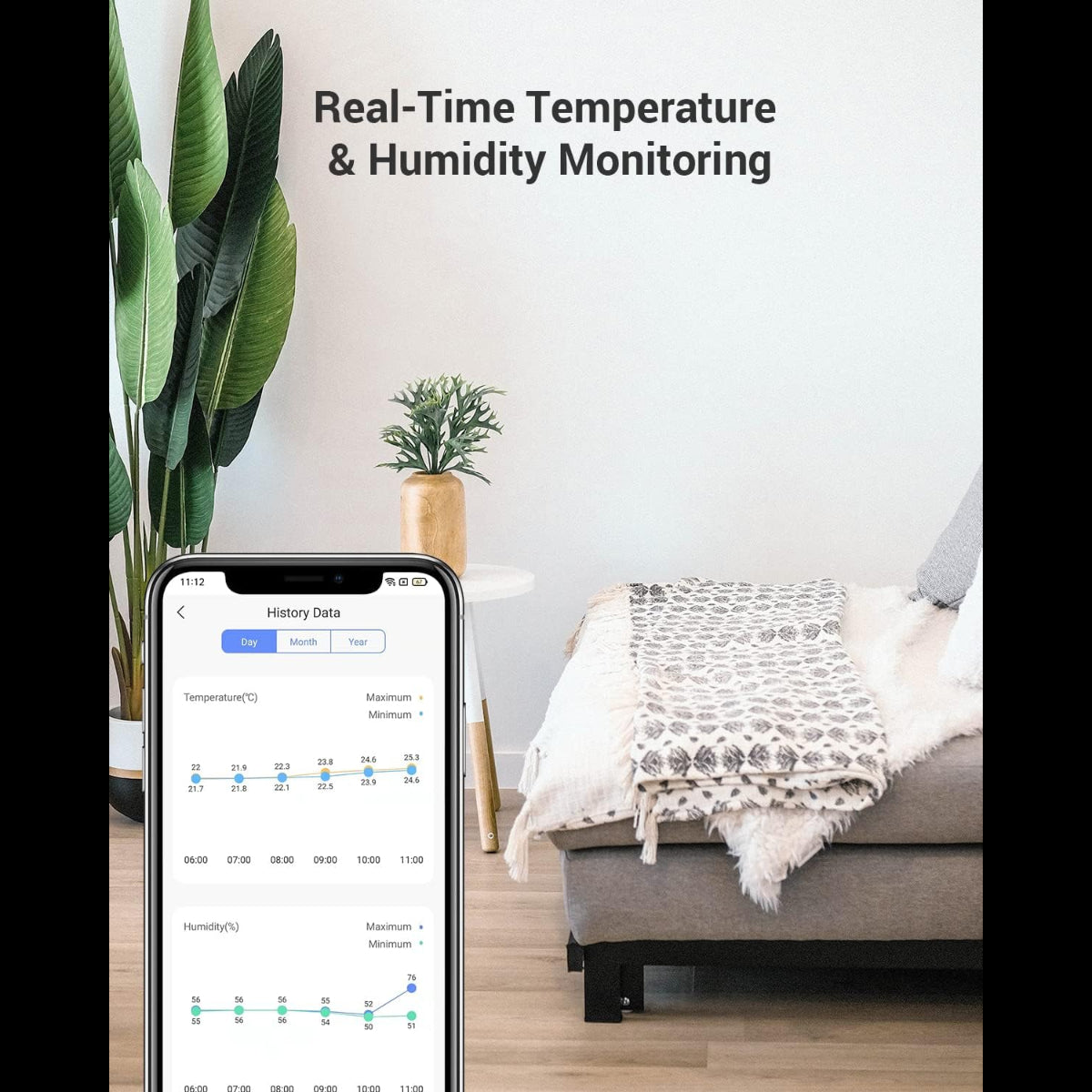 EZVIZ T51C SENSORE TEMPERATURA E UMIDITA' SENZA FILI PER SISTEMA A3