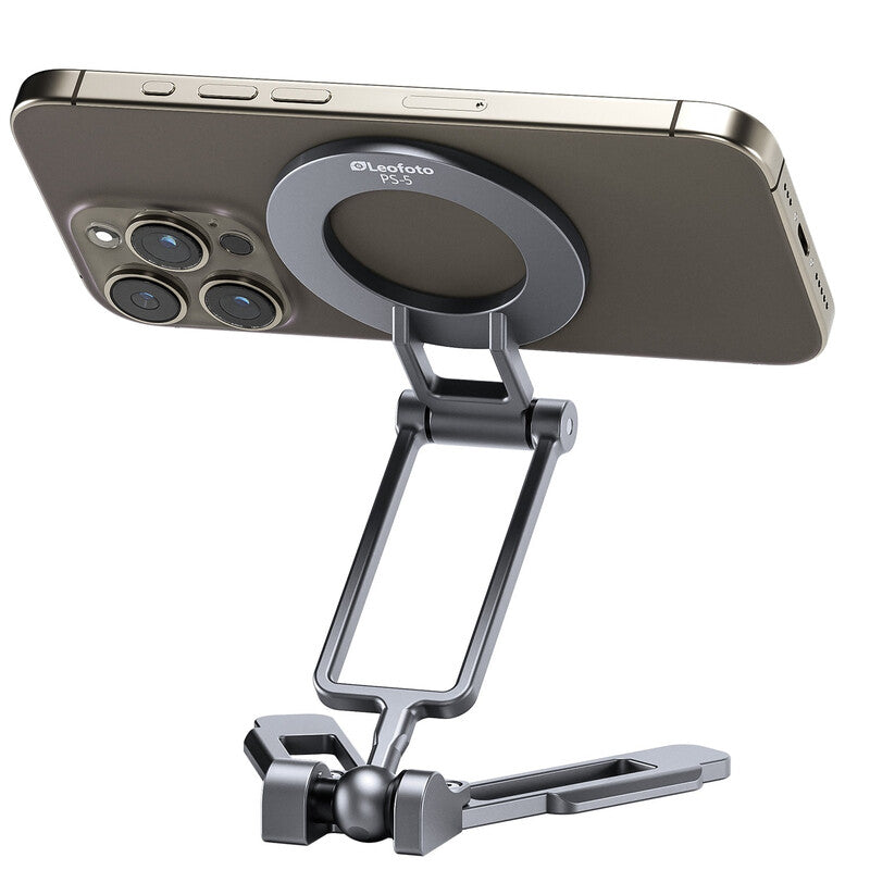 PS5SILVER Leofoto PS-5 Silver Magnetic Phone Mount