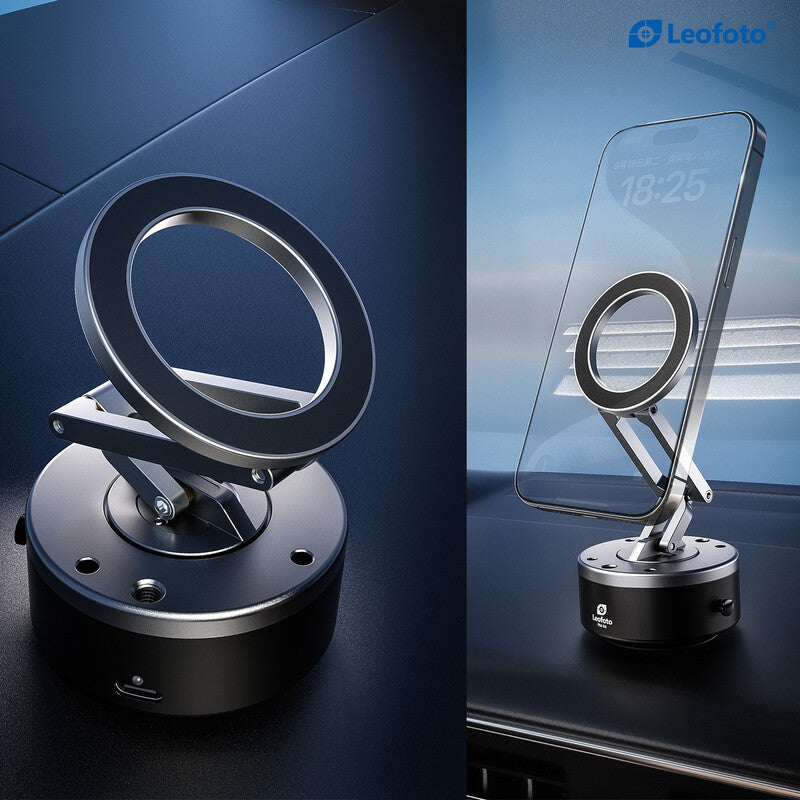 PM04 Leofoto PM-04 Magnetic Phone Mount with Electric Suction Cup