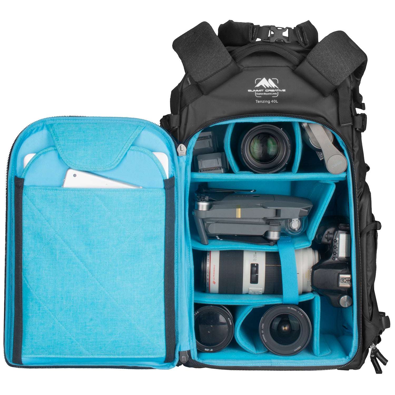 Summit Creative XLarge Rolltop Camera Backpack Tenzing 50L (Green)
