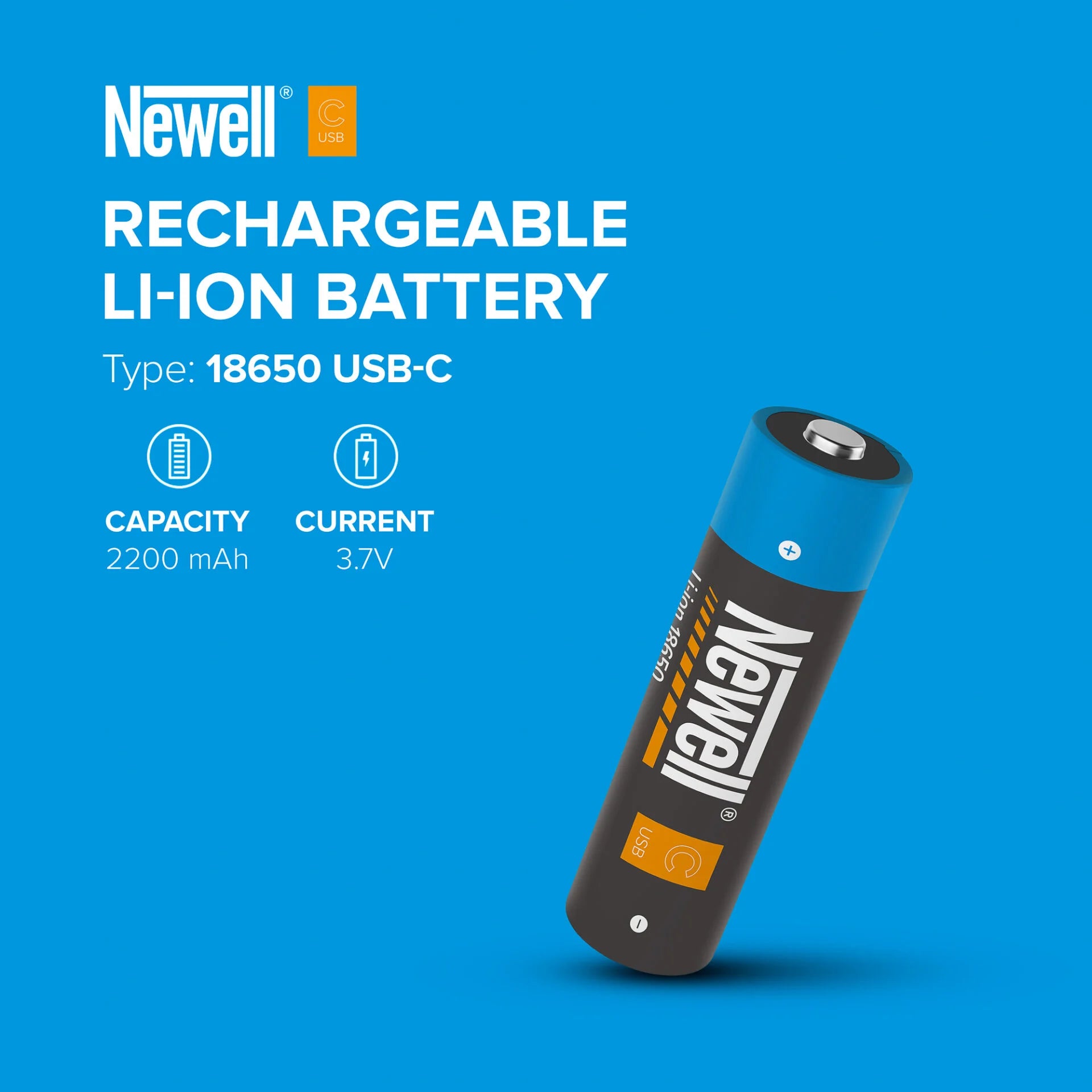 Newell 18650 USB-C 2200 mAh Rechargeable Battery