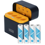 Newell Four Channel Charger + 4 Li-ion AA Recheargable Batteries Set - 2000 mAh