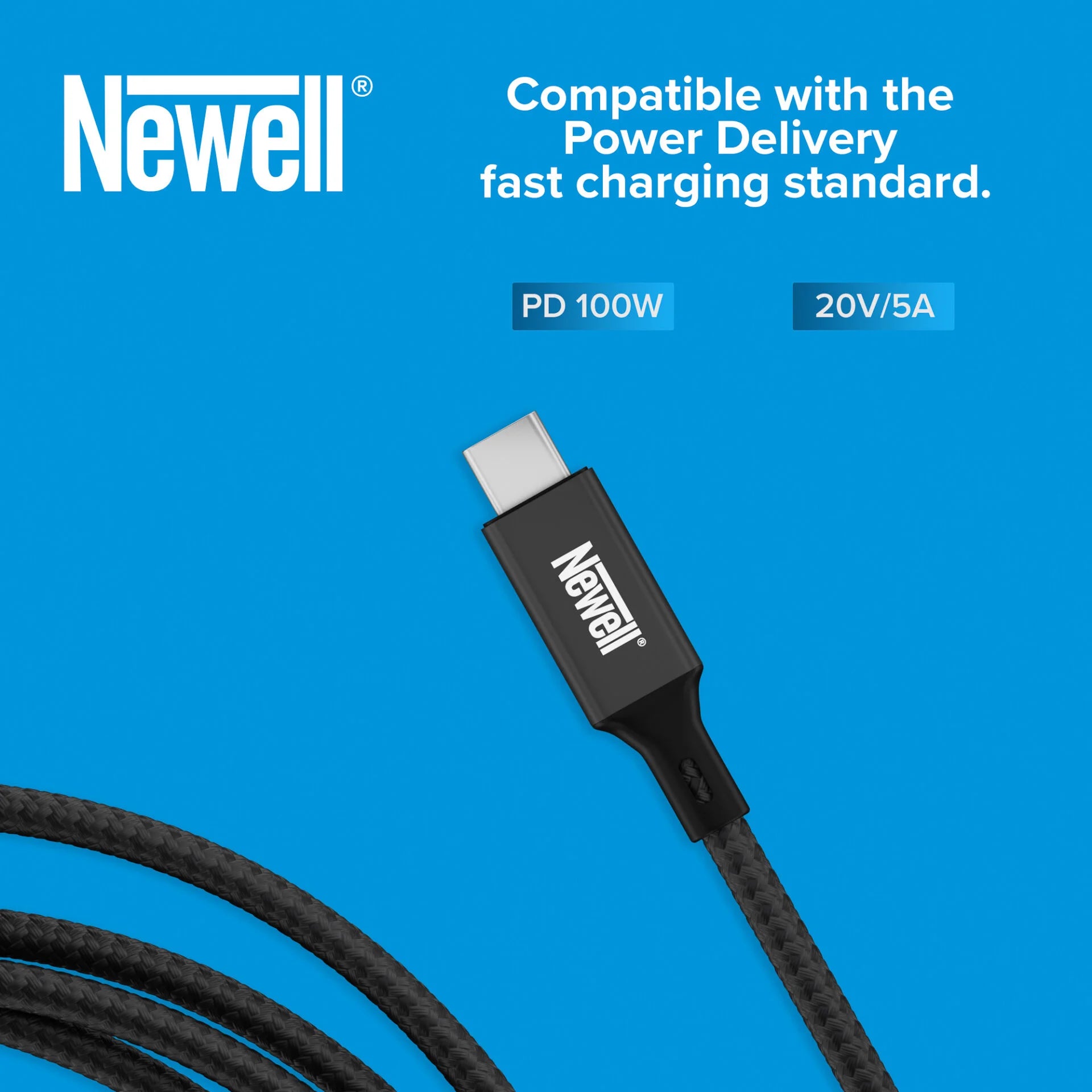 Newell cable USB C - USB-C 4.0 - 1 m, grafitowy