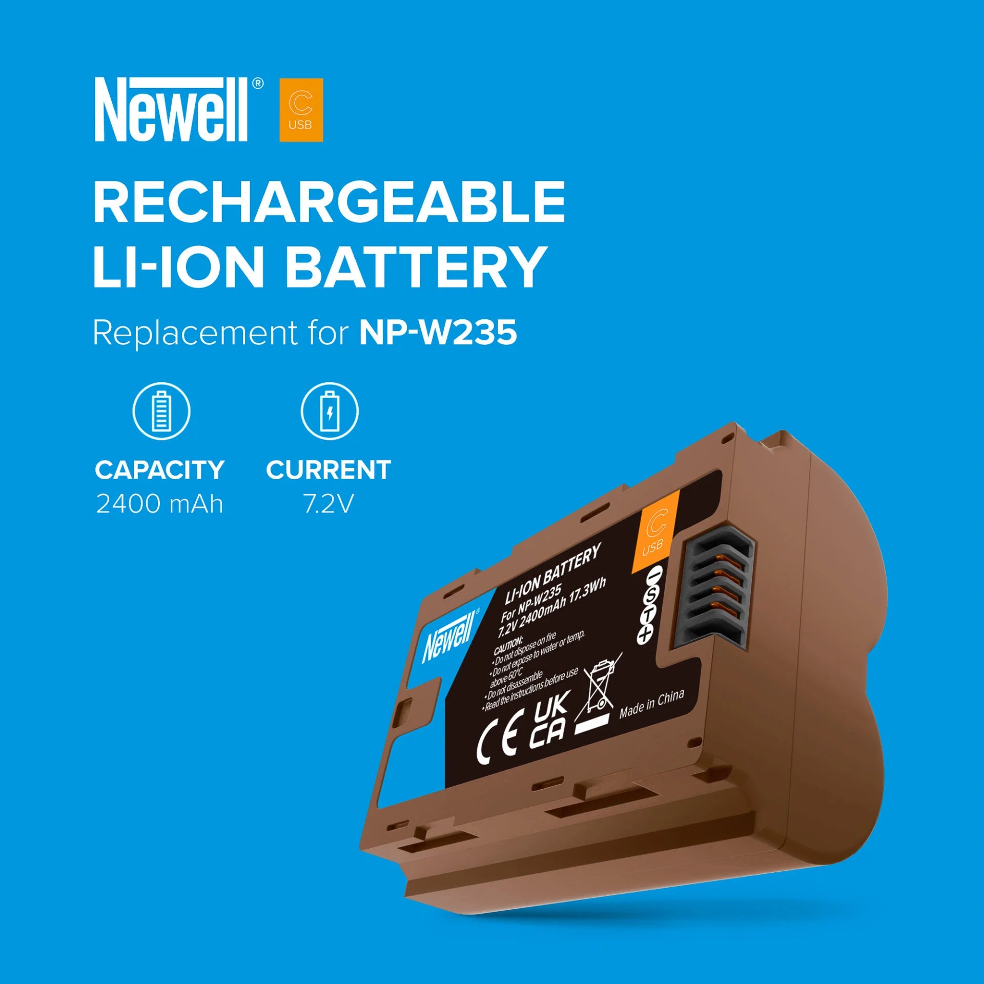 Newell Battery NP-W235 USB-C for Fuji