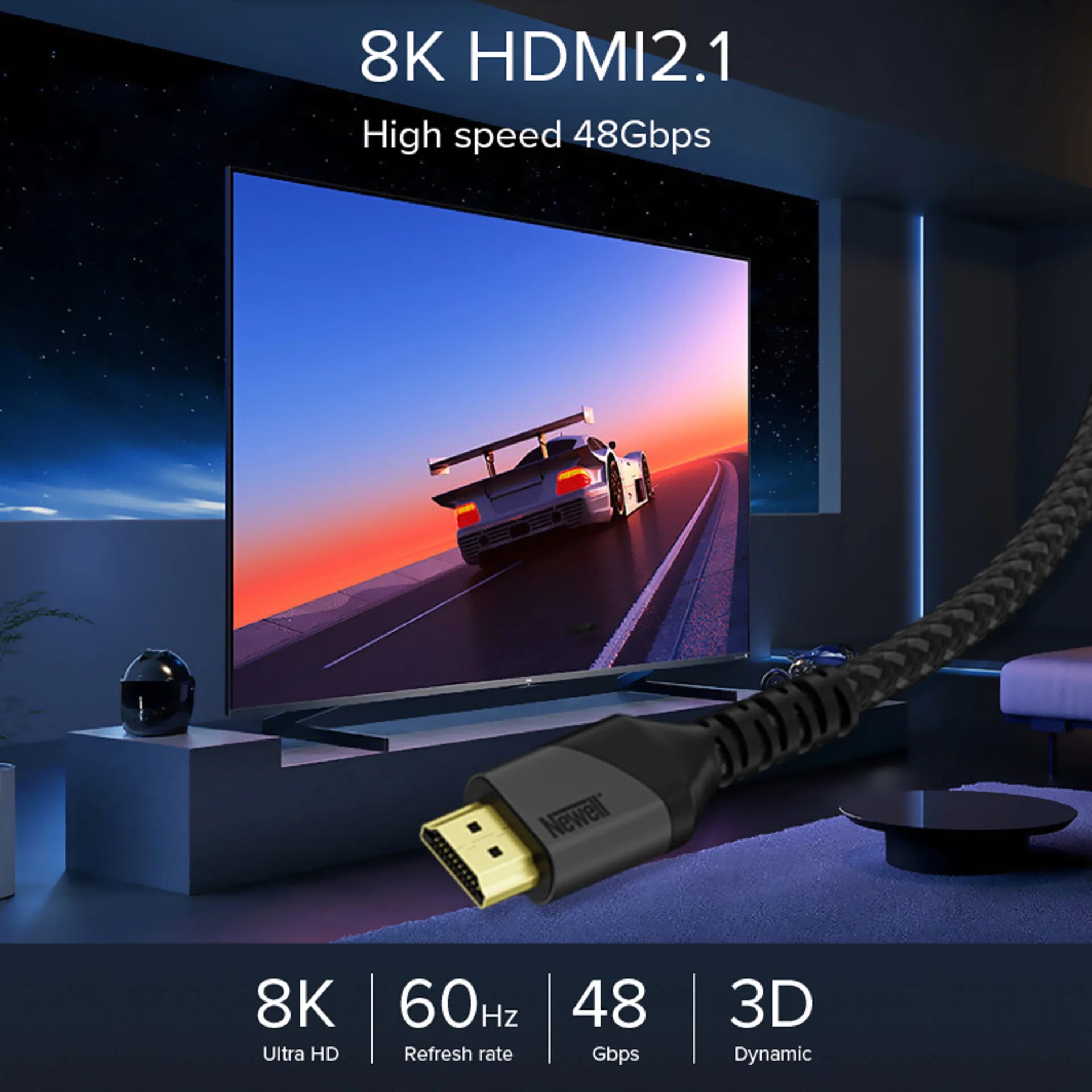 Newell Cable HDMI - HDMI 2.1 8K 60Hz - 2m